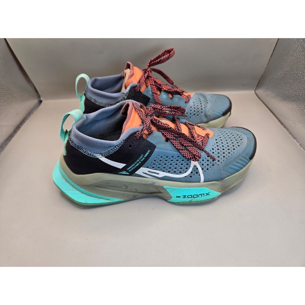 Nike ZoomX Zegama Trail Shoes Women's 6.5 Mineral Slate Hiking Athletic Sneakers